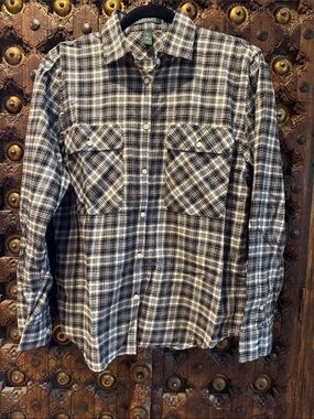 Ralf Lauren Black and White flannel shirt XL